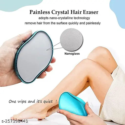 Crystal Hair Eraser for Women and Men, Magic Hair Remover Painless Exfoliation Magic Hair Removal Tool, Crystal Hair Remover for Arms Legs Back