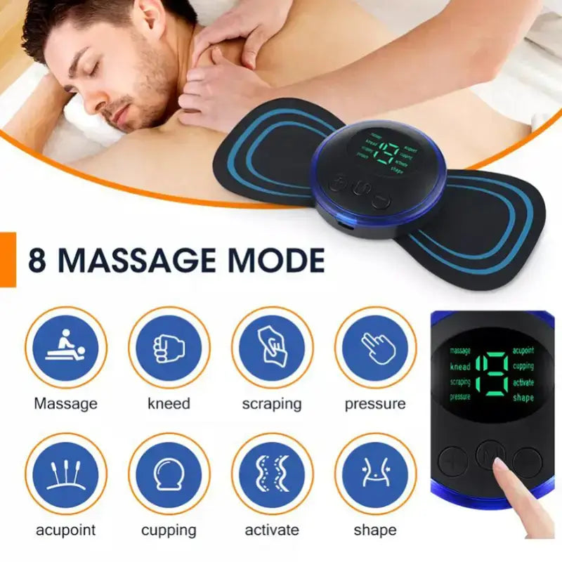 Mini Body Massager Pulse Neck Pain Relief EMS Butterfly Body Massager Men & Women